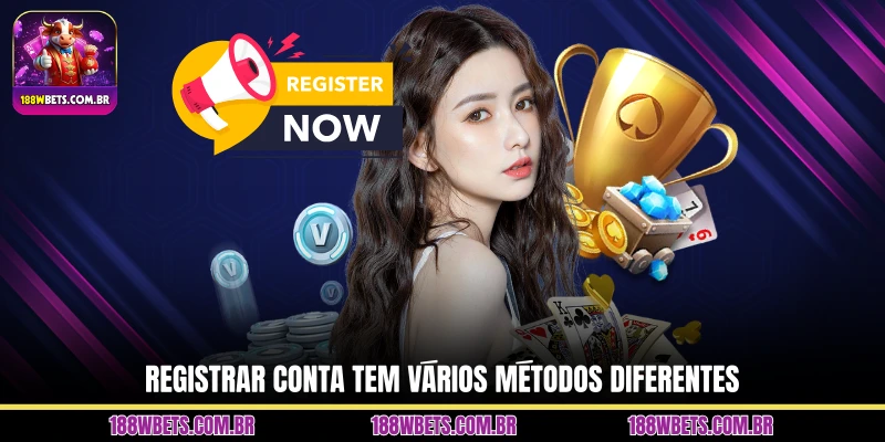 Registrar conta tem vários métodos diferentes